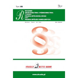 Rocznik orzecznictwa i piśmiennictwa z zakresu prawa spółdzielczego za rok 2016